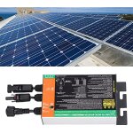 Micro onduleur solaire, onduleur raccordement au reseau en alliage d'aluminium de 600w taux de conversion ...