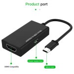 Micro usb vers hdmi - adaptateur micro usb vers hdmi, cble mle vers femelle, hd 1080p pour appareil, ...