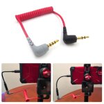 Microphone à câble enroulé trs vers trs, 3. 5mm, couleur rouge, pour rode sc7 boya, micro - type, video ... Microphone à câble enroulé trs vers trs, 3. 5mm, couleur rouge, pour rode sc7 boya, micro - type, video ...