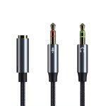 Microphone pour casque 2 en 1 cable adaptateur ligne audio une femelle vers double 3, 5 mm male / un ... Microphone pour casque 2 en 1 cable adaptateur ligne audio une femelle vers double 3, 5 mm male / un ...