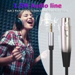 Microphone stéréo à 3 broches, jack femelle vers 3. 5mm trs, ligne audio mâle, connexion lisse, empêche ... Microphone stéréo à 3 broches, jack femelle vers 3. 5mm trs, ligne audio mâle, connexion lisse, empêche ...