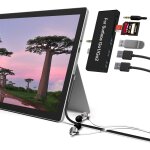 Microsoft surface go docking station usb c dock usb port 3. 0x3 carte sd / micro sd / tf cartes sortie ...