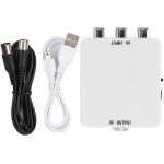 Mini av vers rf vidéo audio convertisseurs adaptateur, sans pilote commutateur de signal tv 67. 25mhz ... Mini av vers rf vidéo audio convertisseurs adaptateur, sans pilote commutateur de signal tv 67. 25mhz ...