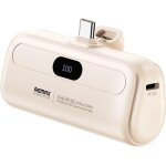 Mini batterie capsule 5000mah recharge rapide usb - c + ecran lcd iphone & android pour voyage et urgence ...