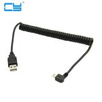 Mini c�ble usb type a vers mini c�ble � ressort de charge � angle droit � 5 broches pour navigateur gps ...