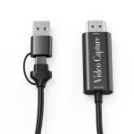 Mini carte d'acquisition vido hd portable, hdmi, usb a / c, avec cble de 2m, pour ordinateur, youtube, ...
