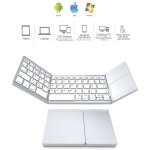 Mini clavier bluetooth 3. 0 sans fil pliable - rechargeable et ultra fin - avec pavé tactile - compatible ... Mini clavier bluetooth 3. 0 sans fil pliable - rechargeable et ultra fin - avec pavé tactile - compatible ...