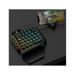 Mini clavier gamer usb pour mac apple pad led pubg lumineux qwerty (noir)