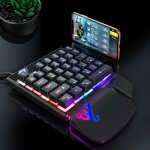 Mini clavier  membrane de jeu  une main, 35 touches, une main, rtroclair rvb, clavier mcanique ...