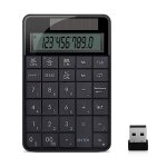Mini clavier numrique sans fil usb 2. 4g 2 en 1, avec cran d'affichage de calculatrice, pour ordinateur ...