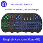 Mini clavier sans fil i8 2. 4ghz, r�tro�clair�, avec pav� tactile, souris, pour raspberry pi 3 rpi 2, ...