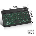 Mini clavier sans fil rgb, compatible bluetooth, rechargeable, pour tablette, ordinateur portable, tlphone, ...