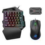 Mini clavier et souris de jeu filaires à 35 touches, combinaison arc - en - ciel rétroéclairé avec touches ... Mini clavier et souris de jeu filaires à 35 touches, combinaison arc - en - ciel rétroéclairé avec touches ...