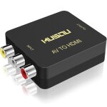 Mini convertisseur 3rca composite cvbs av vers hdmi adaptateur pour ps3 xbox blu ray sky hd vhs vcr dvd ...