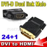 Mini convertisseur numrique dvi mle vers hdmi  19 broches, convertisseur de type a femelle  double ...