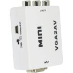 Mini convertisseur vga vers pour pc et tv adaptateur pal ntsc pour et audio compatible avec rsolutions ...