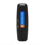 Mini dictaphone professionnel usb rechargeable, disque u, enregistreur audio numrique, support de carte ...