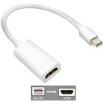 Mini dp vers hdmi - 15cm - adaptateur audio 4 en 1 mini displayport dp vers hdmi, connecteur de cble ...
