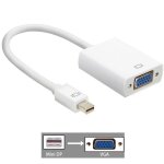Mini dp vers vga - 15cm - adaptateur audio 4 en 1 mini displayport dp vers hdmi, connecteur de cble ...