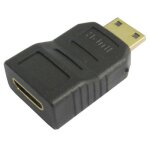 Mini hdmi male vers mini hdmi adaptateur femelle (plaqu or)