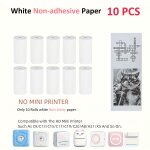 Mini imprimante de poche portable avec 13 rouleaux de papier pour notes, photos, autocollants, attro, ...