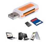 Mini lecteur de cartes intelligent usb 2. 0, 4 emplacements pour cartes sd / mmc tf ms m2, m�moire multiple ...