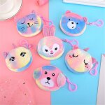 Mini porte monnaie en peluche souple pour fille, avec crochet portable, laser, dessin animé, mignon, ... Mini porte monnaie en peluche souple pour fille, avec crochet portable, laser, dessin animé, mignon, ...