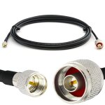 Mini uhf m�le � n m�le 10m uhf c�ble coaxial rg58 50 ohm - r�sistant aux intemp�ries - rallonge pour ...