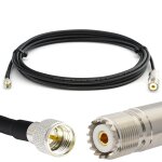Mini uhf m�le � so239 8m uhf c�ble coaxial rg58 50 ohm - r�sistant aux intemp�ries - rallonge pour ham ...