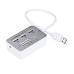 Mini usb 3 ports usb 3. 0 hub multifonction en aluminium, lecteur de cartes multi - en 1 ms sd m2 tf ...