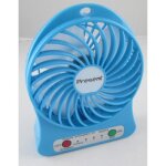 Mini ventilateur usb rechargeable bleu ciel