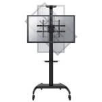 Mobile flat screen floor stand (height: 130 - 162 cm)