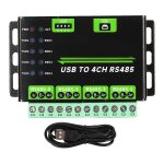 Module convertisseur usb vers rs485 4 canaux, communication s�rie universelle de qualit� industrielle ...
