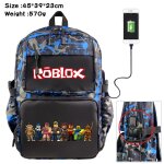Monde virtuel roblox sac  dos usb charge sac d'cole sac d'ordinateur en nylon tanche camouflage tendance ...