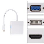 Mondpalast mini displayport (3 en 1) thunderbolt vers hdmi / dvi / vga display port c�ble adaptateur ...