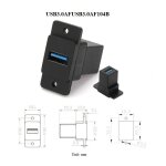 Montage sur panneau  vis rectangulaire en alliage de zinc, adaptateur de connecteur compatible hdmi, ...
