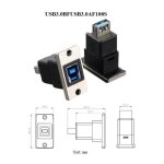 Montage sur panneau  vis rectangulaire en alliage de zinc, adaptateur de connecteur compatible hdmi, ...