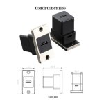 Montage sur panneau  vis rectangulaire en alliage de zinc, adaptateur de connecteur compatible hdmi, ...