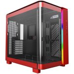 Boitier pc moyen tour atx montech king 95 rgb avec panneaux vitrs - rouge