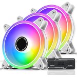 Moonlight rgb pwm lot de 3 ventilateurs de boîtier 120 mm avec hub pwm, carte mère rgb sync, ventilateur ... Moonlight rgb pwm lot de 3 ventilateurs de boîtier 120 mm avec hub pwm, carte mère rgb sync, ventilateur ...