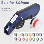 Motex e5500 e - 505 manuelle tiqueteuse e - 5500 tremp pour 6 / 9mm dymo 3d ruban en relief peut 1610 ...