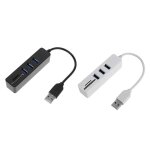 Moyeu usb2. 0 3 ports usb avec lecteur de carte moyeu de rpartiteur usb haute vitesse portable tout ...