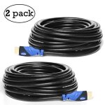 Multi cable c�ble hdmi a haute performance avec ethernet 1. 4a  pack de 2  - soutien 3d 4k & chaine audio ...