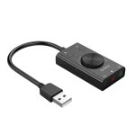 Multifonction usb externe carte son adaptateur 3. 5mm jack c�ble audio st�r�o casque r�glage du volume ...