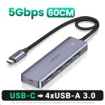 Multiplicateur de prise usb type c 3. 0, 4 ports, adaptateur pour macbook pro ipad pro samsung galaxy ... Multiplicateur de prise usb type c 3. 0, 4 ports, adaptateur pour macbook pro ipad pro samsung galaxy ...