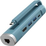 Multiport usb c hub, 5 - en - 1 hub usb c, double 5gbps usb transfert ports, 100w pd port, 4k sortie ...