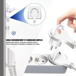 Multiprises 5 prise avec interrupteur fiche plate, bloc 5 prises, rallonge 3m 230 v avec sécurité enfant, ... Multiprises 5 prise avec interrupteur fiche plate, bloc 5 prises, rallonge 3m 230 v avec sécurité enfant, ...