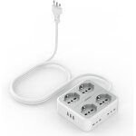 Multiprise avec 8 italie sortie ac et 3 usb, bloc prise avec interrupteur et rallonge electrique 2 m�tres, ...