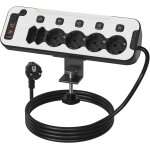 Multiprise de bureau avec usb c, pd20w prise multiple avec interrupteur individuel, 6 prises dangle ...