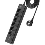 Multiprise electrique (4000w / 16a), prise multiple avec interrupteurs individuels a 6 prises et 3 ports ... Multiprise electrique (4000w / 16a), prise multiple avec interrupteurs individuels a 6 prises et 3 ports ...